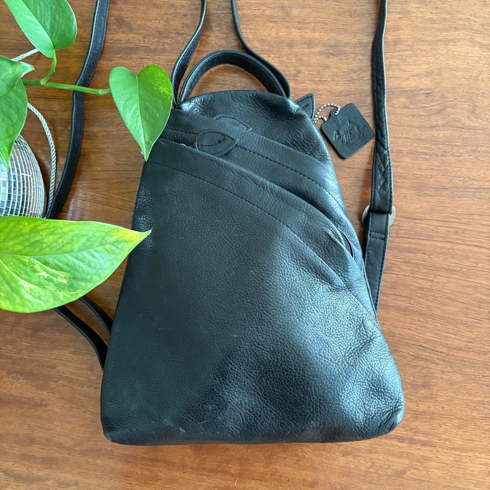 Classic Black Leather Backpack ~ Osgood Marley